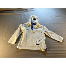 Janie and Jack Boys White Cotton Pique Henley Hoodie Sweatshirt Size 5