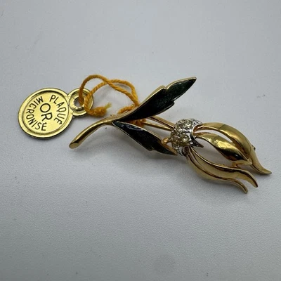 Broche Plaque Or  - Ancien Stock De Bijoutier - Photo 1/2