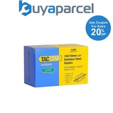Tacwise 0477 140 Series 10mm Staples Stainless Steel - 5000 Pack - Type T50 G 0.0028 per staple