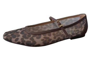NWOB Dolce Vita AILEEN Leopard Transparent Mesh Mary Jane Flats Sz 9.5