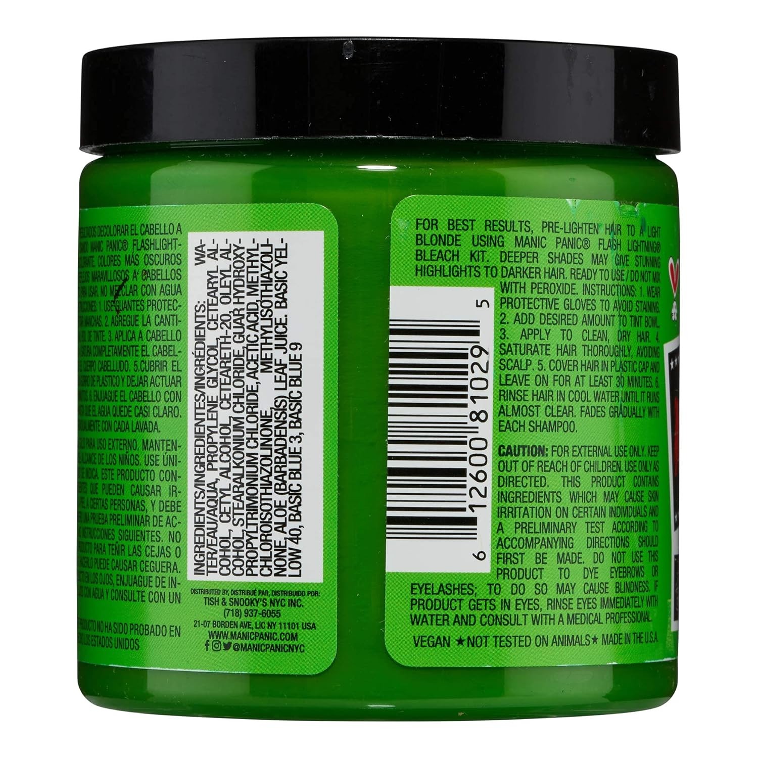 MANIC PANIC Electric Lizard Hair Dye - Classic High Voltage - Semi Permanent 8oz