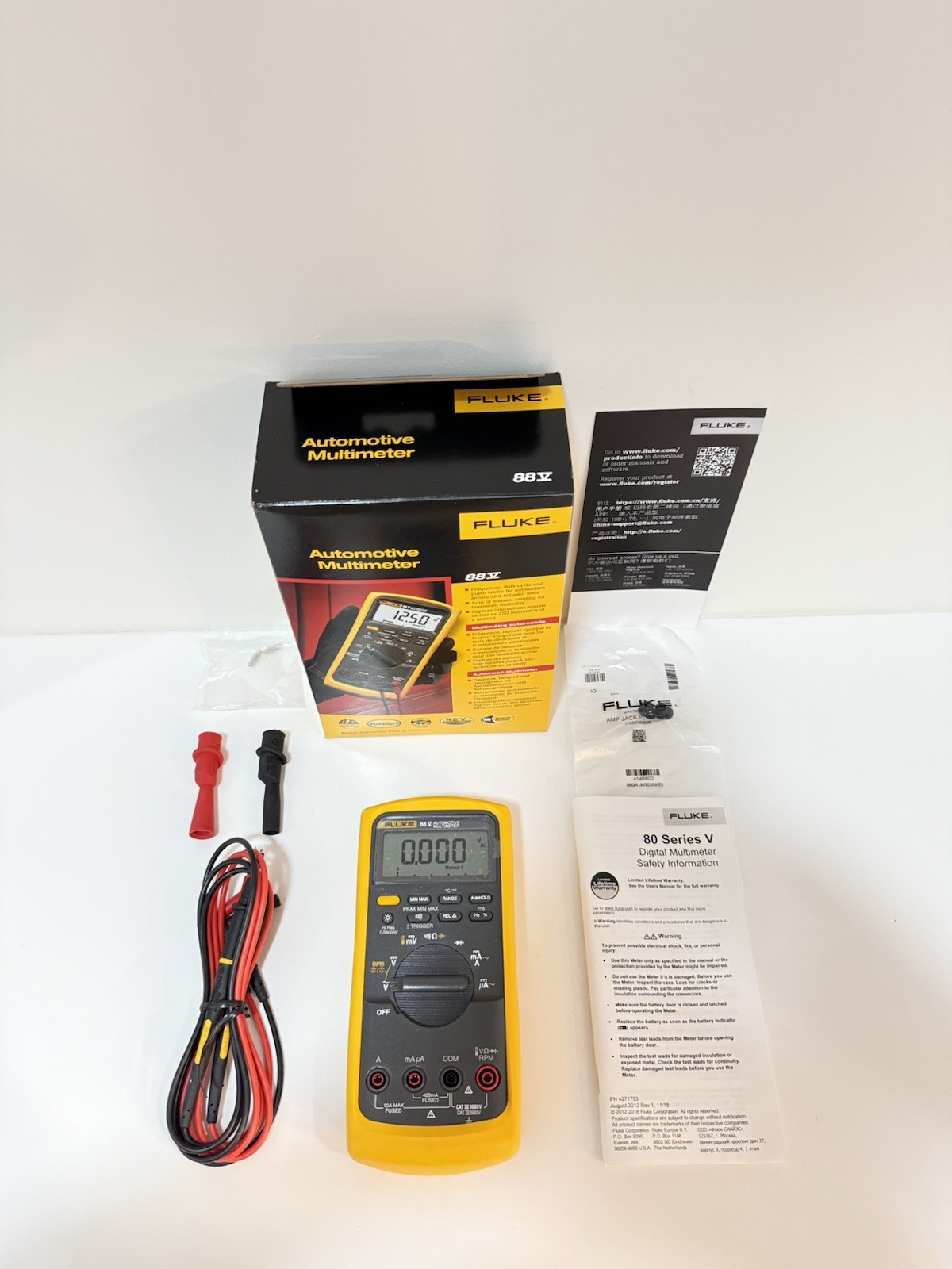 FLUKE 88V AUTOMOTIVE MULTIMETER (NEW FACTORY SEALED) CALIBRATED 2024 -SHIPS FAST