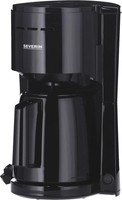Filterkaffeemaschine 8 Tassen Thermokanne Schwarz 1000W Schwenkfilter