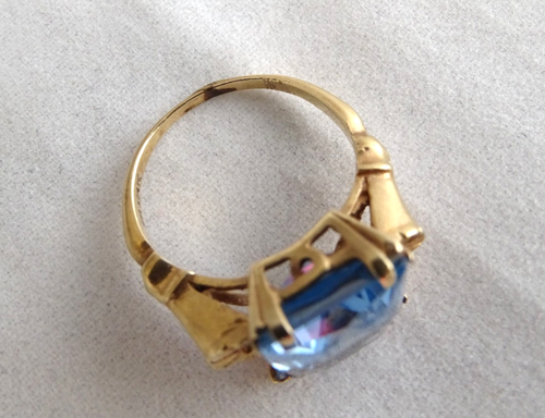 14K Yellow Gold Ring With Blue Stone / Scrap or Not / BE66513_yg - Picture 18 of 23