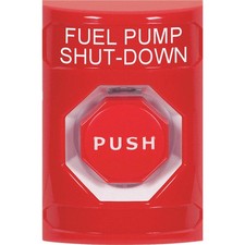 SAFETY TECHNOLOGY INTERNATIONAL SS2002PS-EN Fuel Pump Shutdown Push Button,Red C