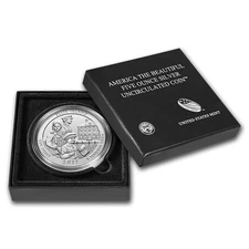 2017-P 5 oz Silver ATB Ellis Island (w/Box & COA)