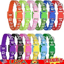12 Pack Puppy Collars for Litter Adjustable Puppy ID Collars Soft Nylon Size S