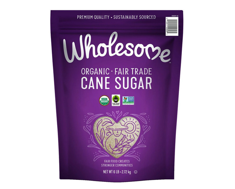 Wholesome Organic Cane Sugar 6 lbs Natural Unrefined Non-GMO Sweetener