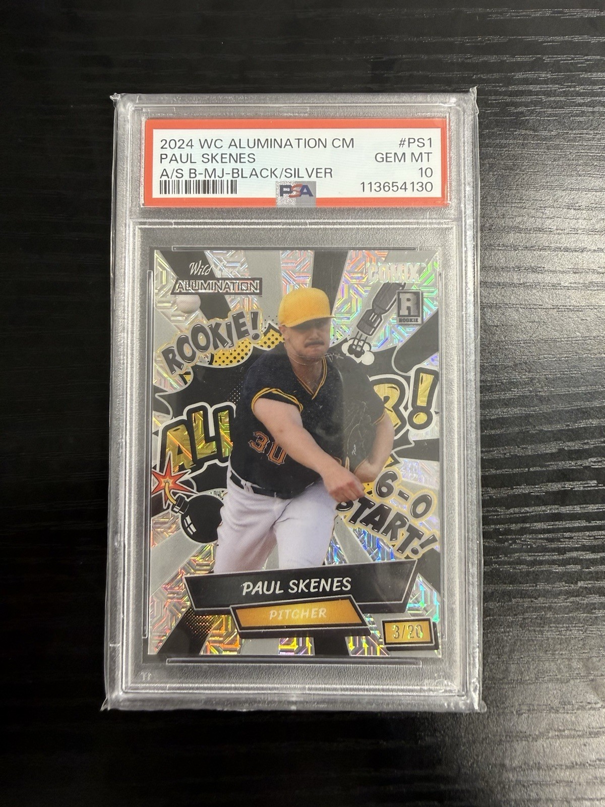 2024 Paul Skenes Rookie #1 Pick /20 PSA 10 WC Alumination CM