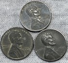 #3K: (New Low $) Set of 3 1943 Rare Steel Lincoln Wheat Cent~You Grade~Bid Now — photo 1