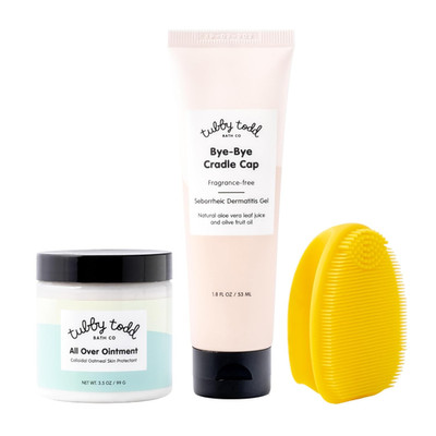 Cradle Cap Baby Hair Treatment Kit - Includes Bye-Bye Cradle Cap Gel, Cradle Cap