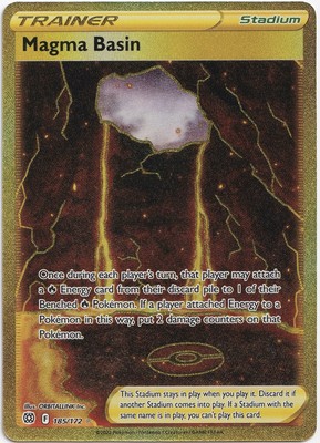 Pokémon Magma Basin Gold Secret Rare Brilliant Stars 185/172 NM English