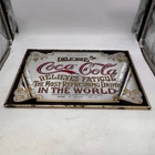 Vintage Large Coca Cola Framed Mirror Ad Sign Delicious Relieves Fatigue 18x12