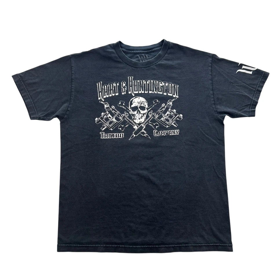 Camisa gráfica y2k Hart & Huntington calavera y huesos cruzados tatuaje talla grande Foto 2 de 4