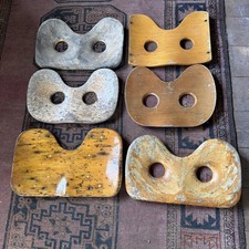 6 X Vintage Wooden Rowing Seats