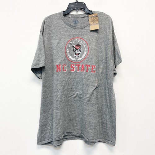 NCAA NC State Wolfpack Men's Gray Crewneck Tri Blend T Shirt Size 2X