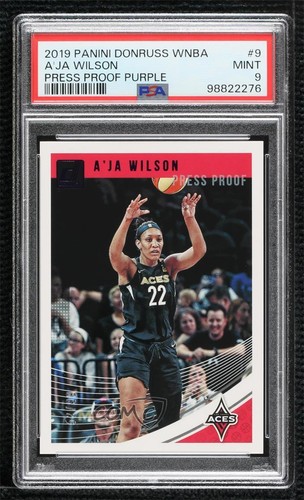 A'ja Wilson #9 2019 Panini Donruss WNBA card