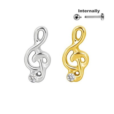 1,2mm Titan Labret Innengewinde Notenschlüssel Kristall Ohr Helix Lobe Piercing