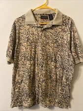 Vintage OP Ocean Pacific Shirt Mens Medium Hawaiian Floral Tiki Polo