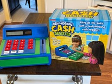 Learning Resources Red Blue Pretend Play Calculator Cash Register