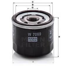 Oil filter Mann filter W7069 for Honda CR-V IV Civic IX HR-V