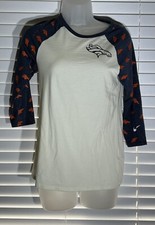 Super Cute, Womens Nike NFL Denver Broncos Shirt 3/4 Sleeve Size Small