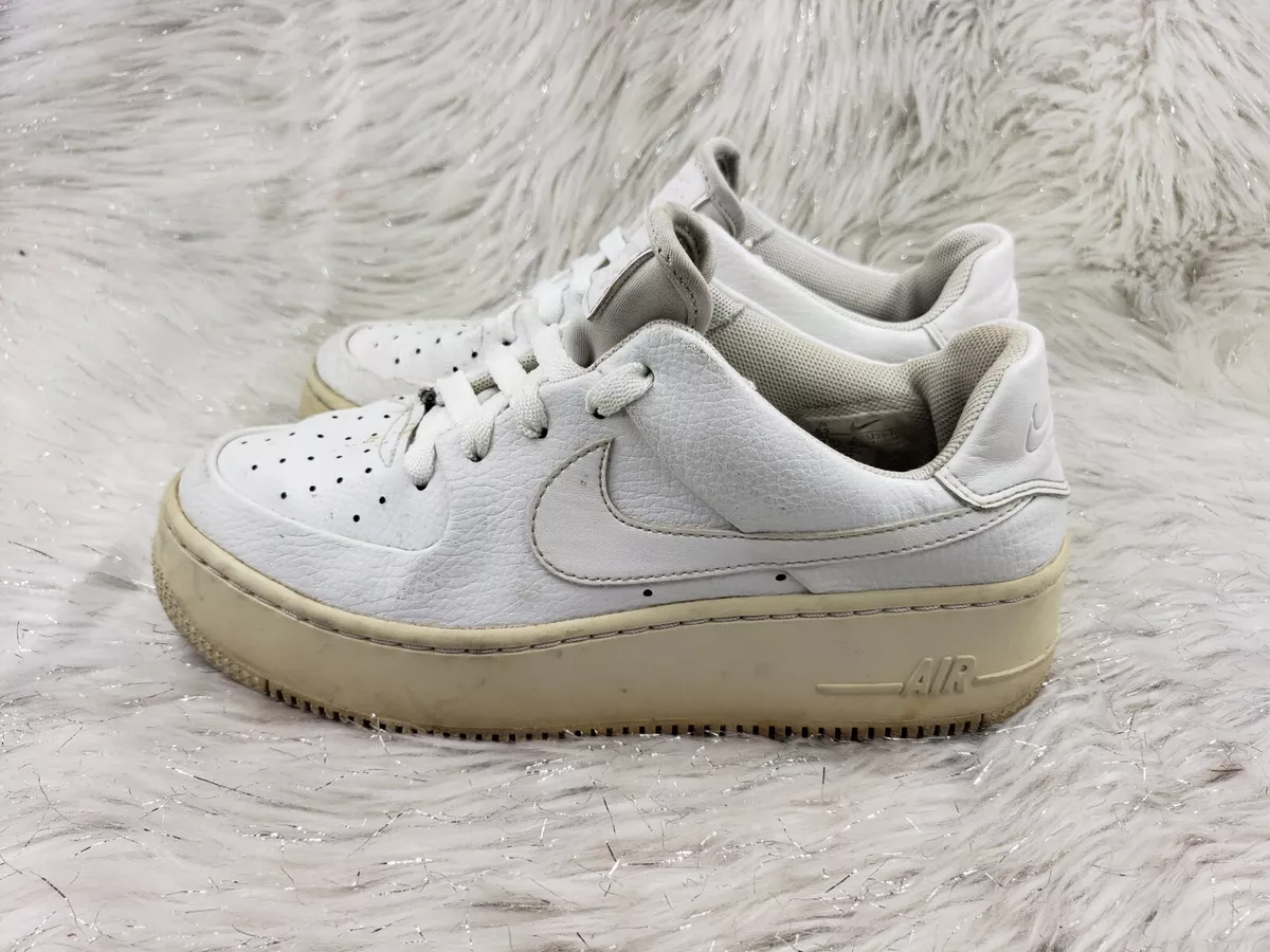 Nike Air Force 1 Sage Low Triple White Shoes AR5339 100 Womens Size 6.5