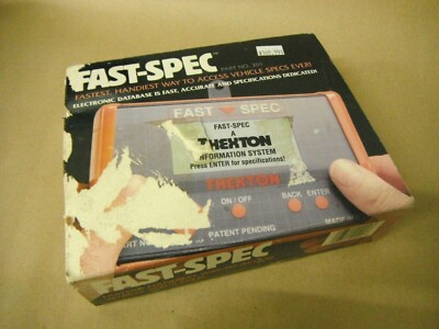 FAST-SPEC PART NO 201 VEHICLE INFORMATION SYSTEM