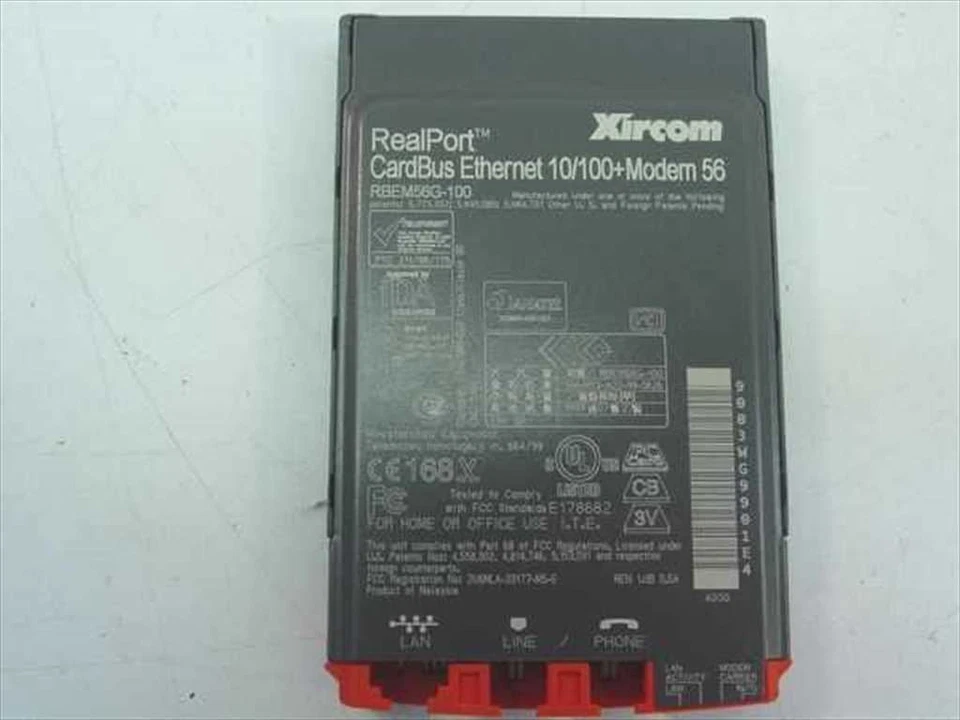 Xircom RBEM56G-100 56K Modem RealPort CardBus Ethernet 10-100 - Image 3 of 3