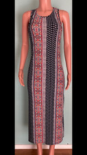 DISCREET MULTICOLOR MAXI DRESS SIZE M