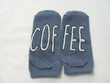 NWOT SHOE SZ 4-10 WOMEN'S COFFEE THEMED LOW-CUT SOCKS  "COFFEE"