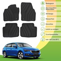 GummifußMatten Fussmatten Eco Friendly FüR Skoda Scala Ab 2019