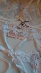 AGENT PROVOCATEUR AVERI BRA 32B/D/D 34B/D/E OR 36D & AP3 SUSPENDER & THONG BNWT