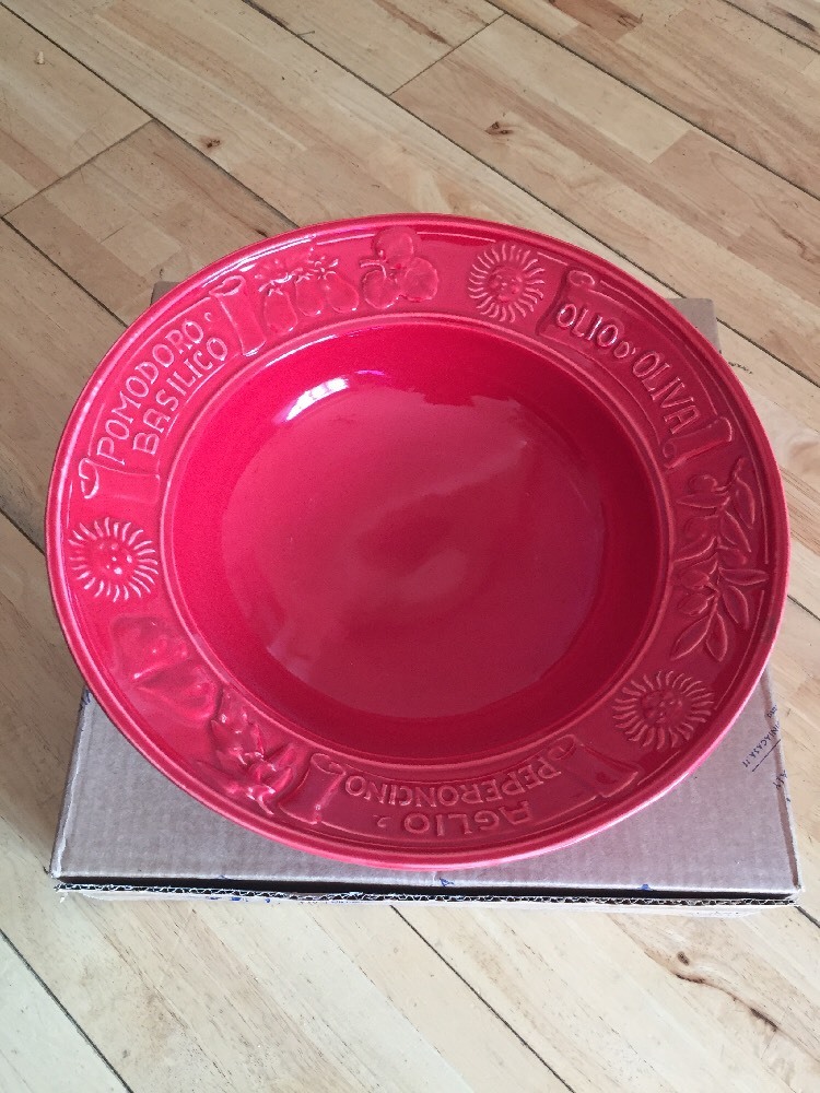Virginia Casa 34cm Pasta Serving Bowl -Rosso ( Red)