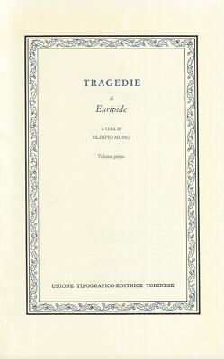 Euripides (a c..TRAGÖDIE DES EURIPIDES (ERSTER BAND)