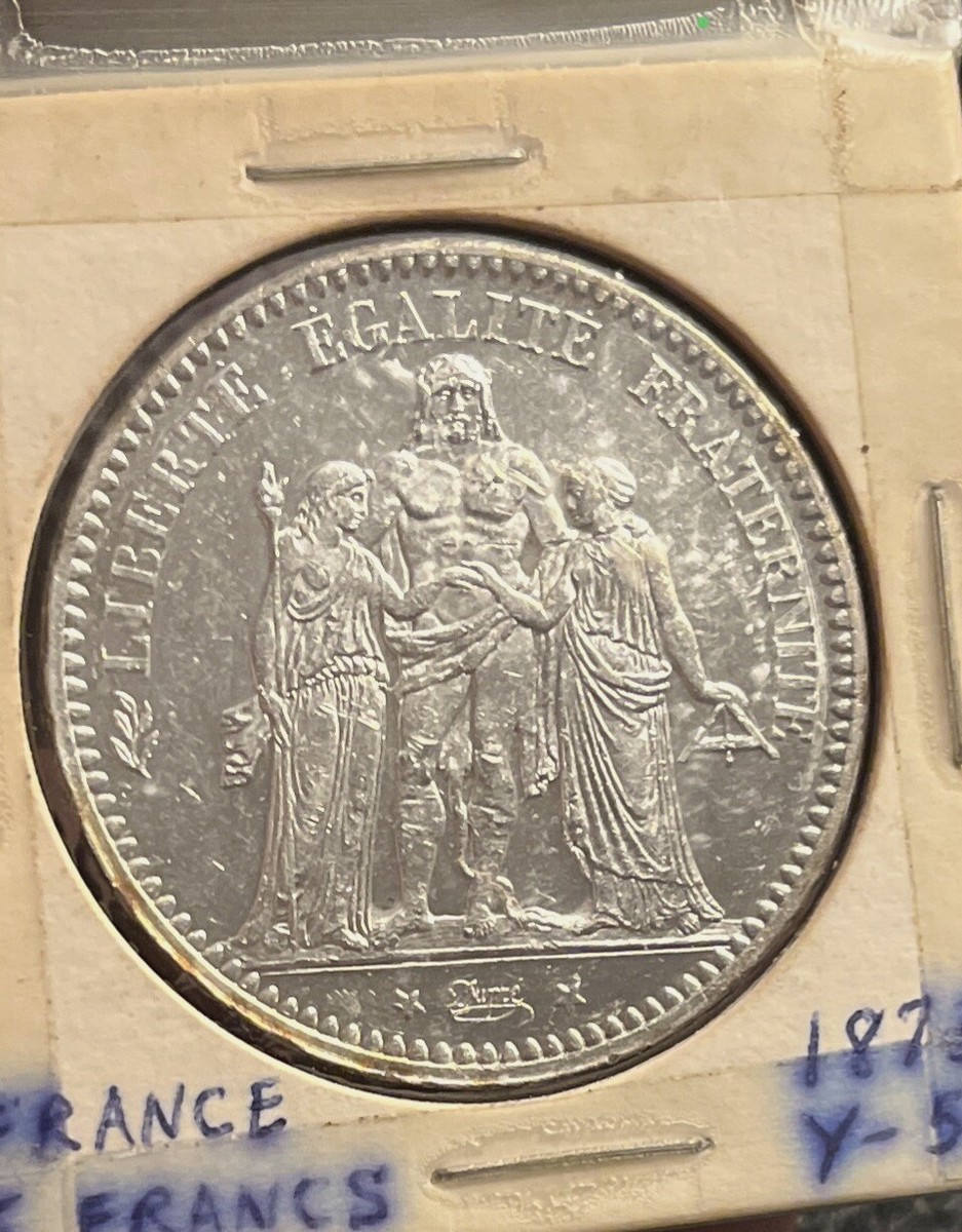 1876-A France 5 Francs Silver Coin. Nice Condition! | eBay