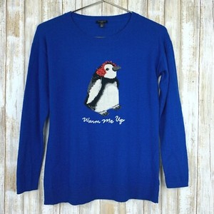 talbots penguin sweater