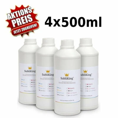 PRINTBOX-ONLINE.DE ✅ Subliking® Sublimationstinte für Epson, Ricoh, Sawgrass - 4x 500ml