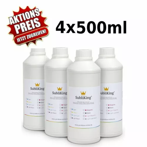 Subliking® Sublimationstinte für Epson, Ricoh, Roland, Mimaki | 4x 500ml | CMYK