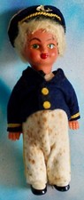 VTG Navy Sailor Celluloid Doll bought in Scotland by U.S. Sailor 1968