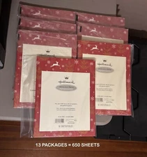 Lot Of 13 - 50-ct Hallmark Christmas Holiday Designed Computer Paper 650 Sheets