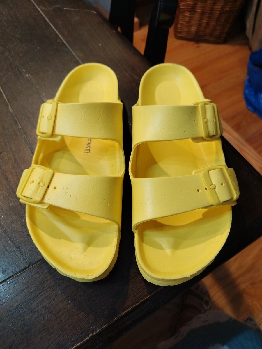 Birkenstock Essential Arizona Eva Popcorn Yellow Sandals Size 10