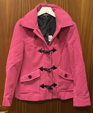 New Tagged Ladies Pink Hooded Jacket From Internacioale Size 14 Length 26”
