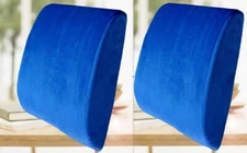 Back Support Cushion Pillow Memory Foam Lumbar Office Home Chair Car Seat 2 pcs