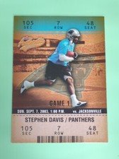 2003 Fleer Authentix Football Card #61 Stephen Davis - Carolina Panthers 