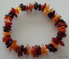 Stretch multicolor  Baltic Amber Bracelet  3