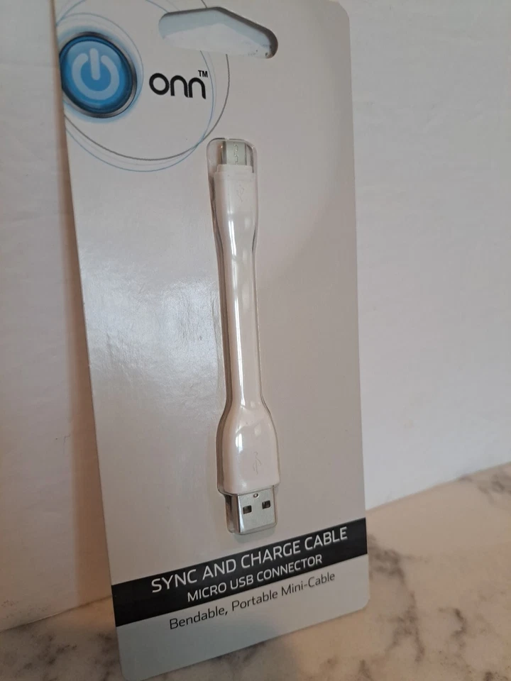 NEW Onn Sync And Charge Cable Micro USB Connector Android Smartphone, Camera - Image 2 of 4