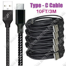 1-6Pack 10ft USB C/Type C Fast Charger Cable Charging Cord For Samsung S8 S9 S10