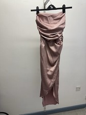 Pretty Little Thing Taupe Bandeau Midi Dress Size 4 BNWT