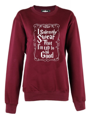I Solemnly swore that i'm up to no good Crew Neck Sweatshirt Pullover Pulli Oberteil